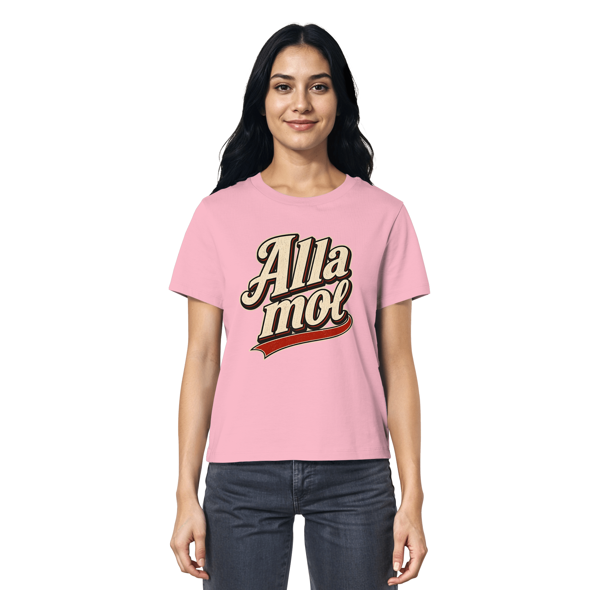 Alla mol - Ladies Bio - Shirt - Lady Shirt (Cotton Pink, XS, ) - GruemArt