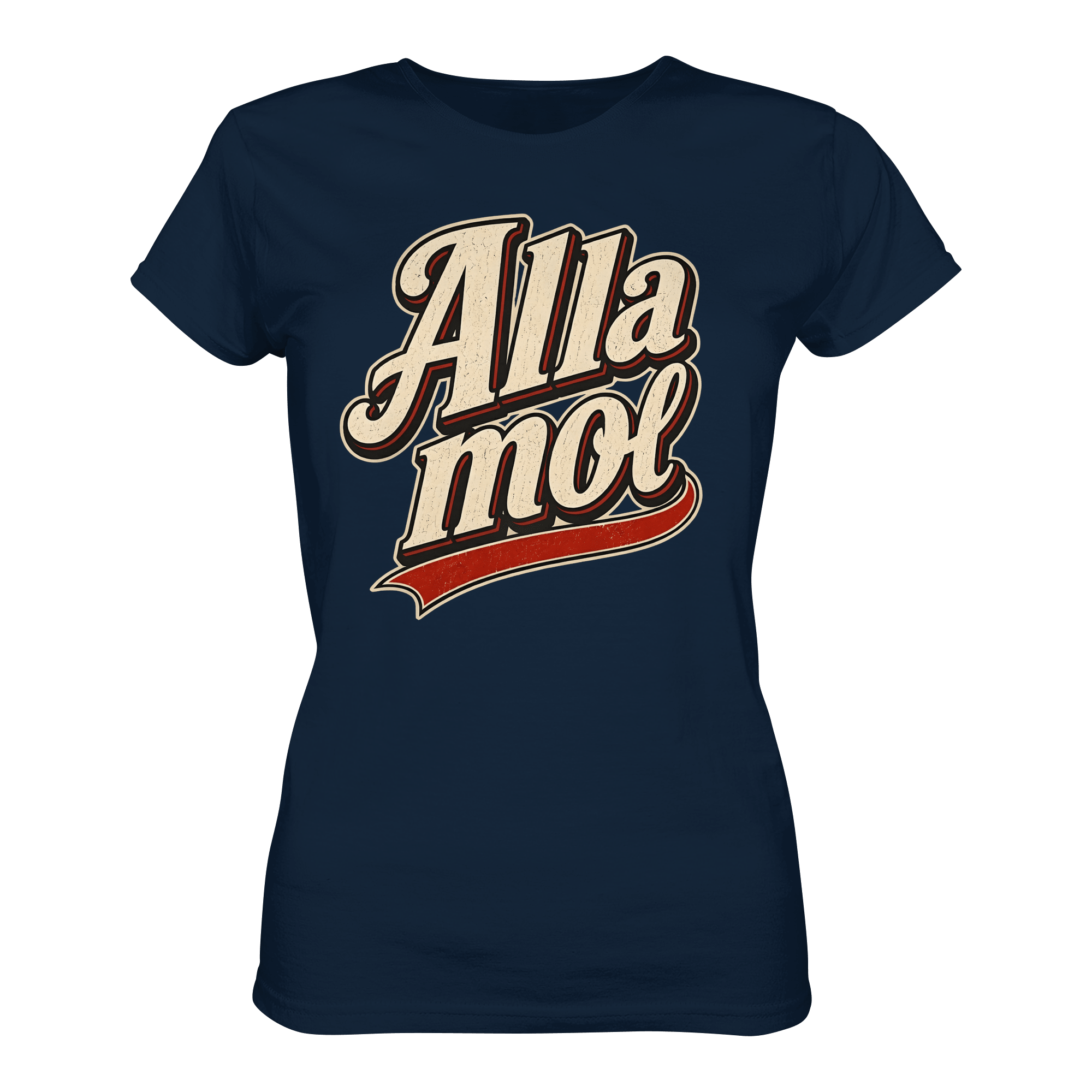 Alla mol - Ladies Bio - Shirt - Lady Shirt (French Navy, XS, ) - GruemArt