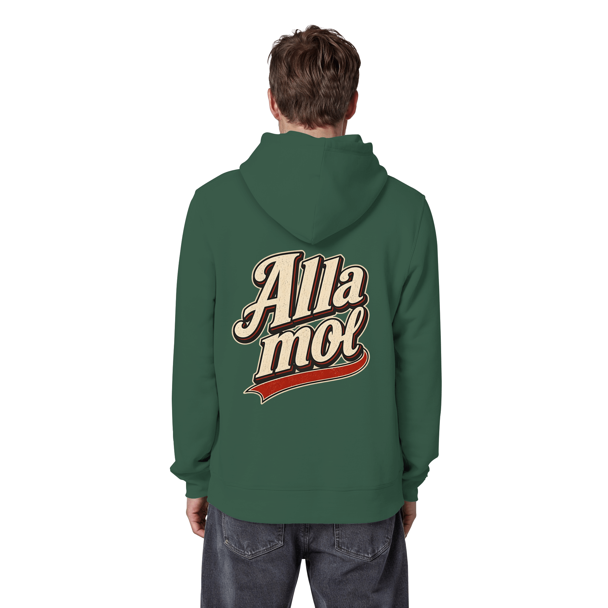 Alla mol - Unisex Bio - Hoodie - Hoodie (Bottle Green, S, ) - GruemArt