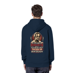 Wenn ich Romantik will, mach ich mir ein Teelicht an - beim Kacken - Bio Unisex Hoodie