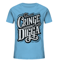 Cringe Digga - Kids Organic Shirt - Kids & Babys (Aqua Blue, 98/104 (3 - 4), ) - GruemArt