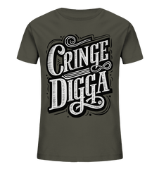 Cringe Digga - Kids Organic Shirt - Kids & Babys (Khaki, 98/104 (3 - 4), ) - GruemArt