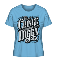 Cringe Digga - Ladies Organic Shirt - Lady - Shirts (Aqua Blue, XS, ) - GruemArt