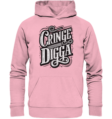 Cringe Digga - Organic Hoodie - Hoodies (Cotton Pink, XS, ) - GruemArt