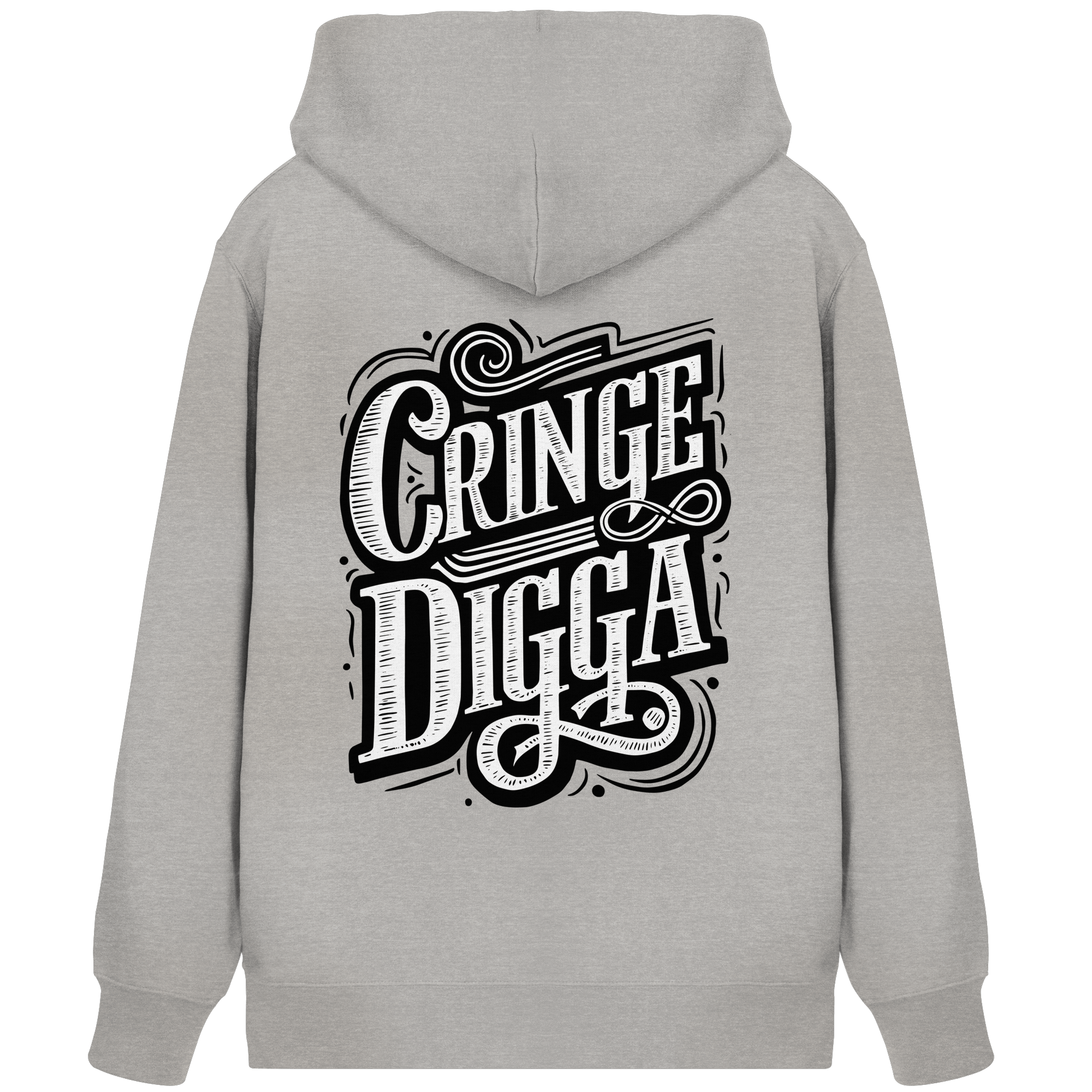 Cringe Digga - Organic Zipper - Jacken/ Zipper (Heather Grey, XS, ) - GruemArt