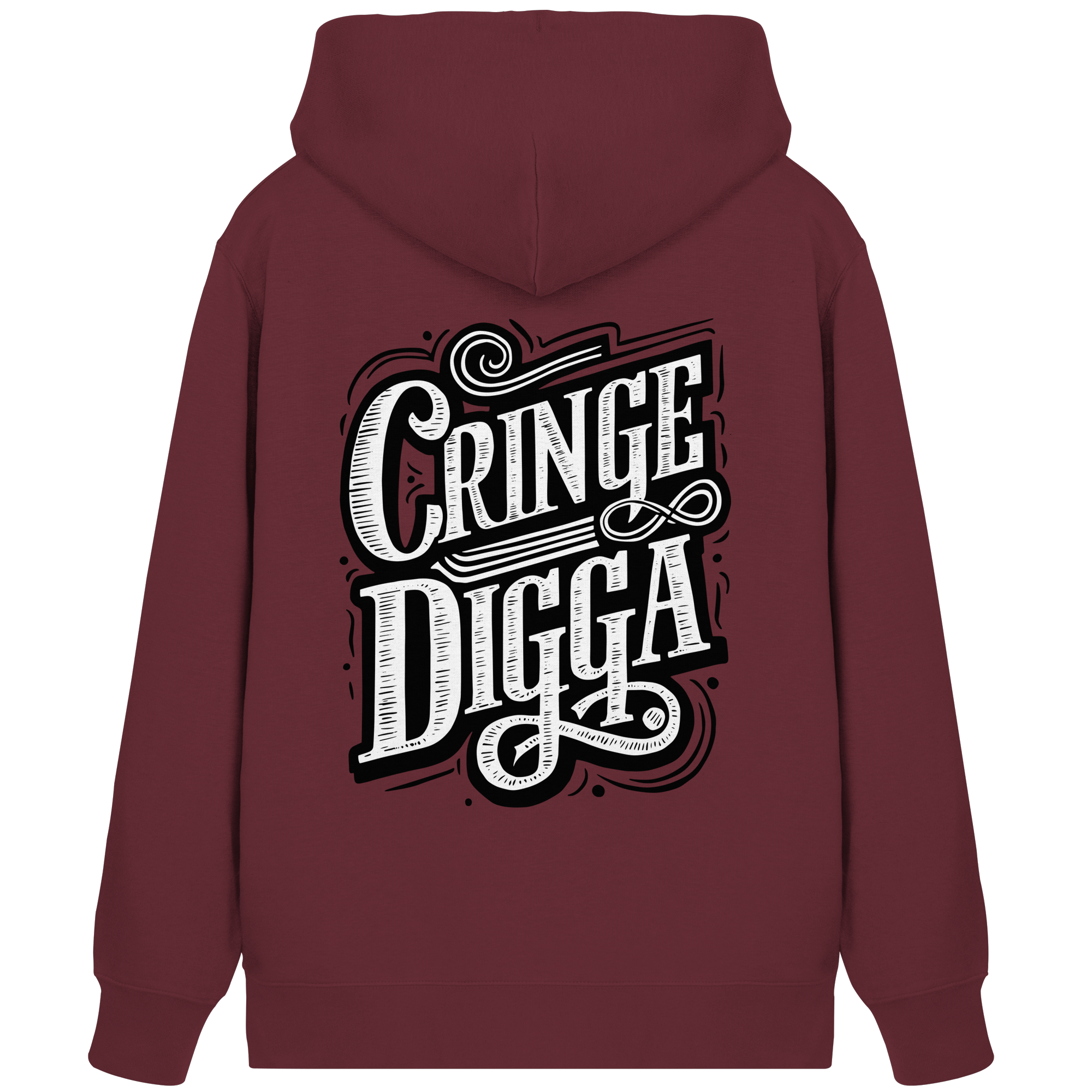 Cringe Digga - Organic Zipper - Jacken/ Zipper (Burgundy, XS, ) - GruemArt