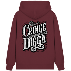 Cringe Digga - Organic Zipper - Jacken/ Zipper (Burgundy, XS, ) - GruemArt