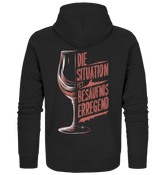 Die Situation ist Besäufnis erregend - Organic Zipper - Jacken/ Zipper (Black, S, ) - GruemArt