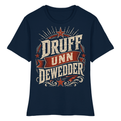 DRUFF UNN DEWEDDER - Fitted Ladies Organic Shirt - Lady - Shirts (French Navy, XS, ) - GruemArt