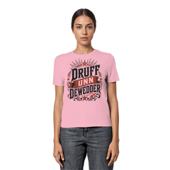 DRUFF UNN DEWEDDER - Fitted Ladies Organic Shirt - Lady - Shirts (Cotton Pink, XS, ) - GruemArt