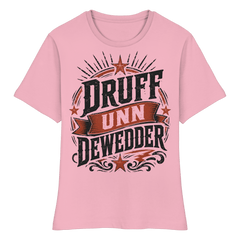 DRUFF UNN DEWEDDER - Fitted Ladies Organic Shirt - Lady - Shirts (Cotton Pink, XS, ) - GruemArt