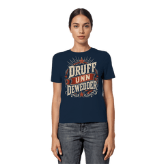 DRUFF UNN DEWEDDER - Fitted Ladies Organic Shirt - Lady - Shirts (French Navy, XS, ) - GruemArt