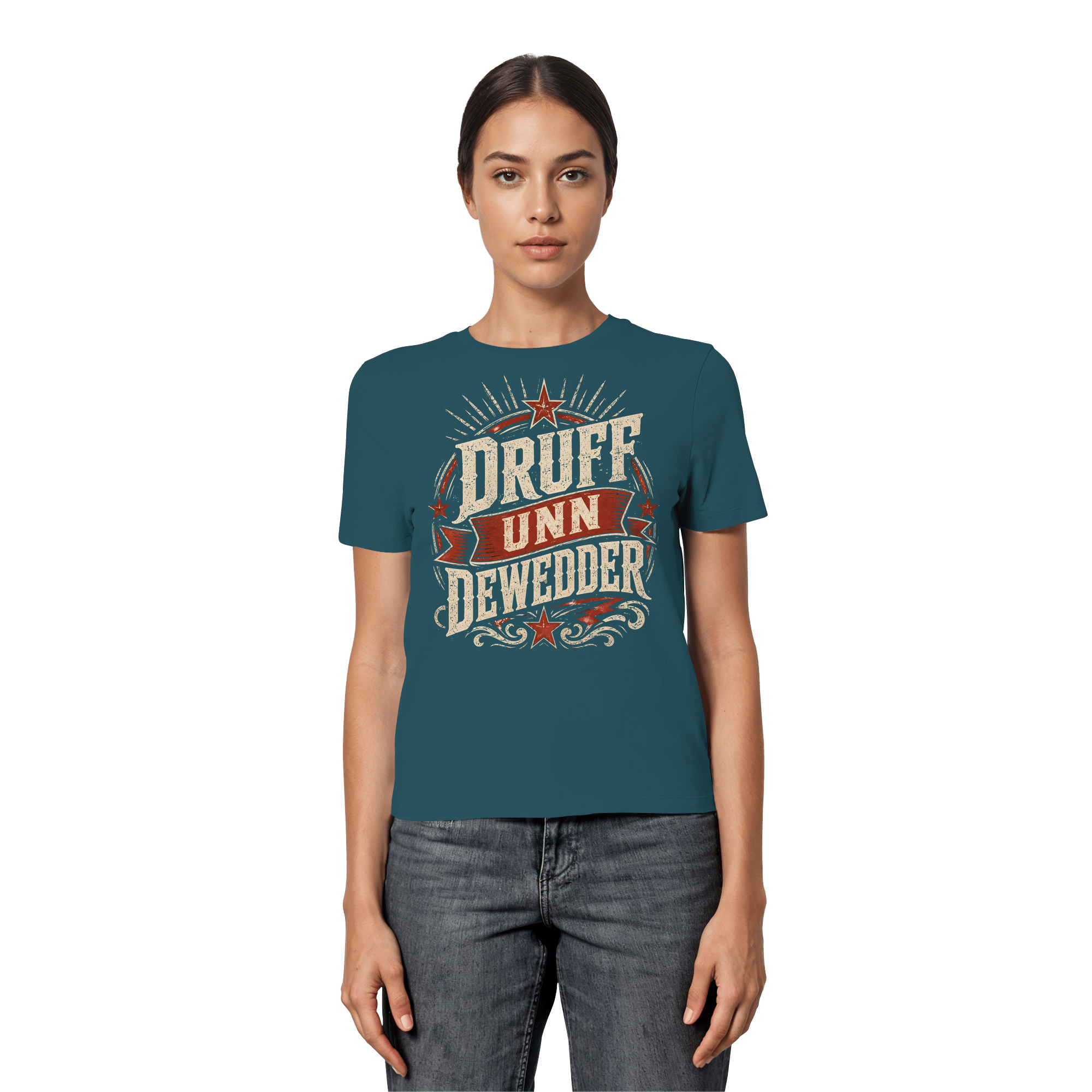 DRUFF UNN DEWEDDER - Fitted Ladies Organic Shirt - Lady - Shirts (Stargazer, XS, ) - GruemArt