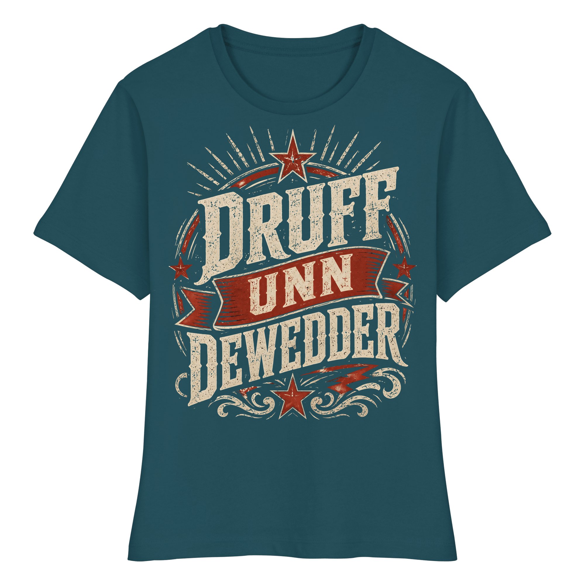 DRUFF UNN DEWEDDER - Fitted Ladies Organic Shirt - Lady - Shirts (Stargazer, XS, ) - GruemArt