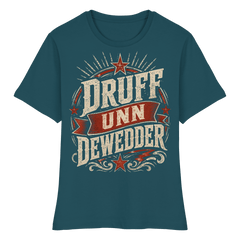 DRUFF UNN DEWEDDER - Fitted Ladies Organic Shirt - Lady - Shirts (Stargazer, XS, ) - GruemArt