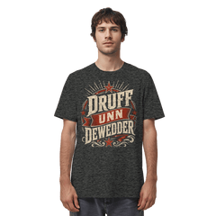 DRUFF UNN DEWEDDER - Organic Unisex Shirt - Unisex - Shirts (Dunkelgrau meliert, XS, ) - GruemArt