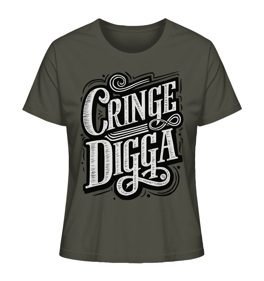Cringe Digga - Ladies Organic Shirt - GruemArt