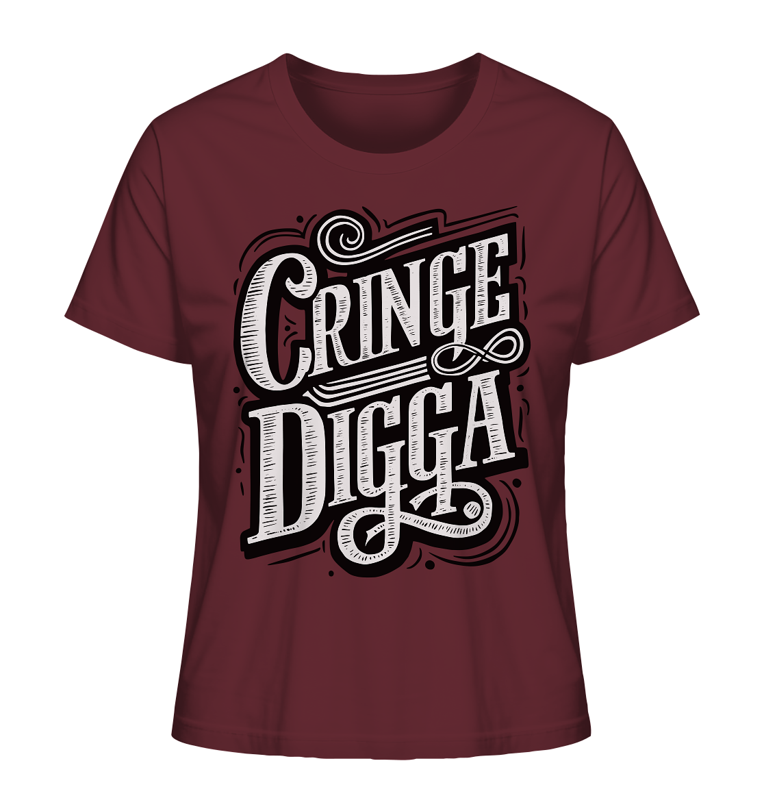 Cringe Digga - Ladies Organic Shirt - GruemArt