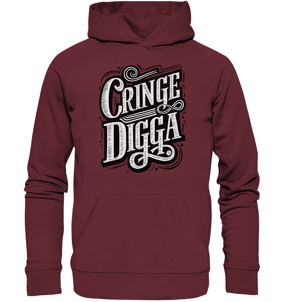 Cringe Digga - Organic Hoodie - GruemArt