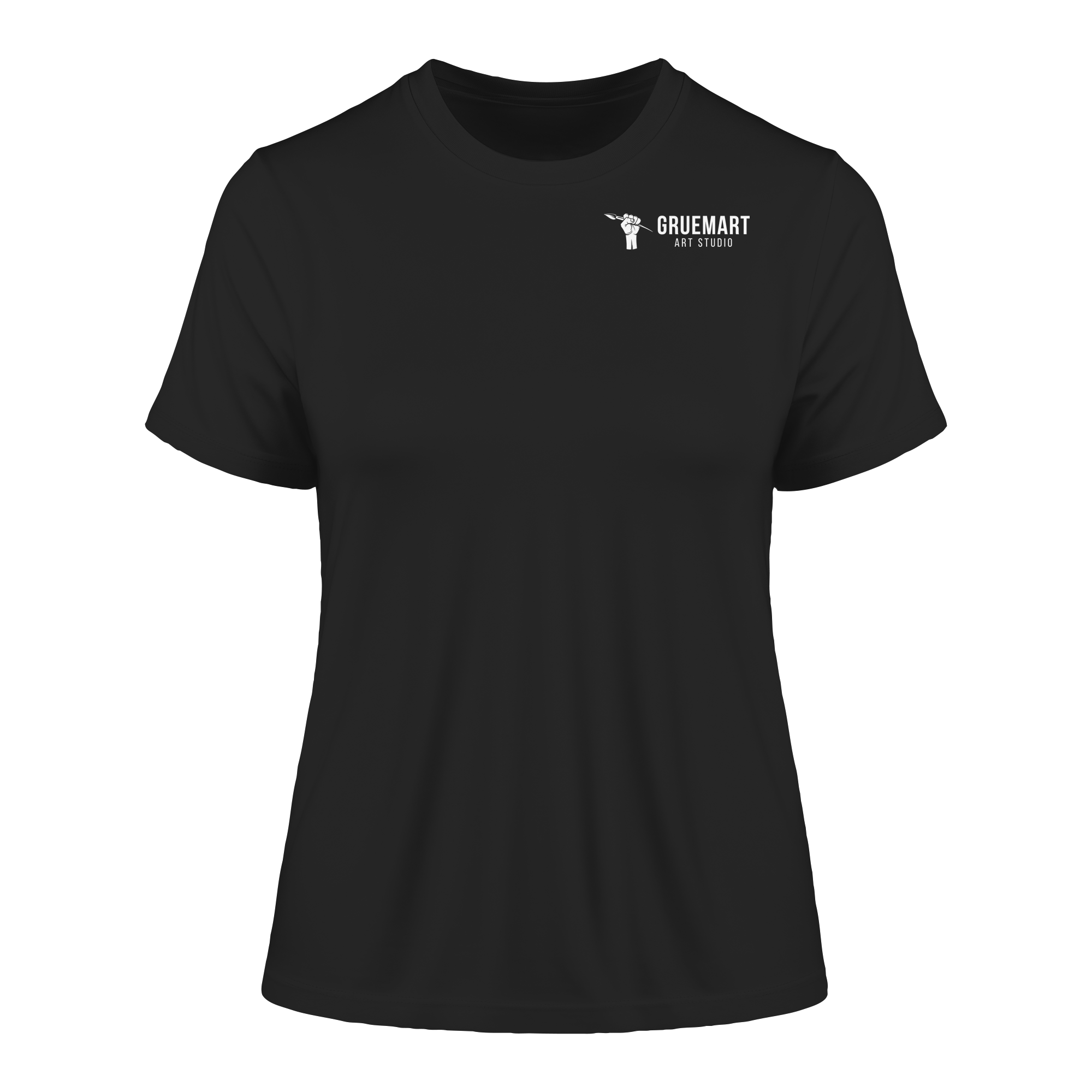 GruemArt Patch - Fitted Ladies Organic Shirt - Lady - Shirts (Black, XS, ) - GruemArt