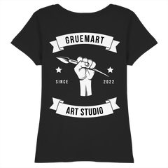 GruemArt Patch - Fitted Ladies Organic Shirt - Lady - Shirts (Black, XS, ) - GruemArt