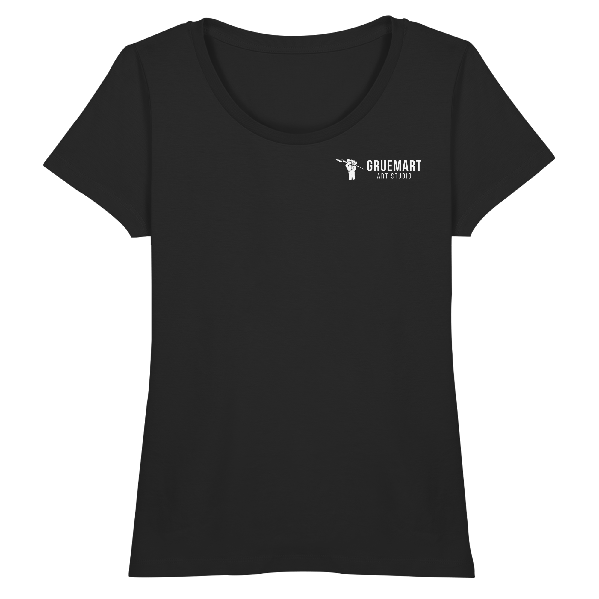 GruemArt Patch - Fitted Ladies Organic Shirt - Lady - Shirts (Black, XS, ) - GruemArt