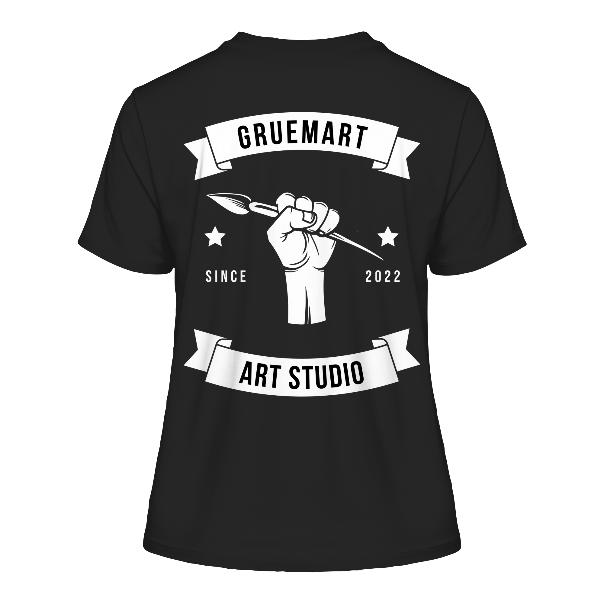 GruemArt Patch - Fitted Ladies Organic Shirt - Lady - Shirts (Black, XS, ) - GruemArt