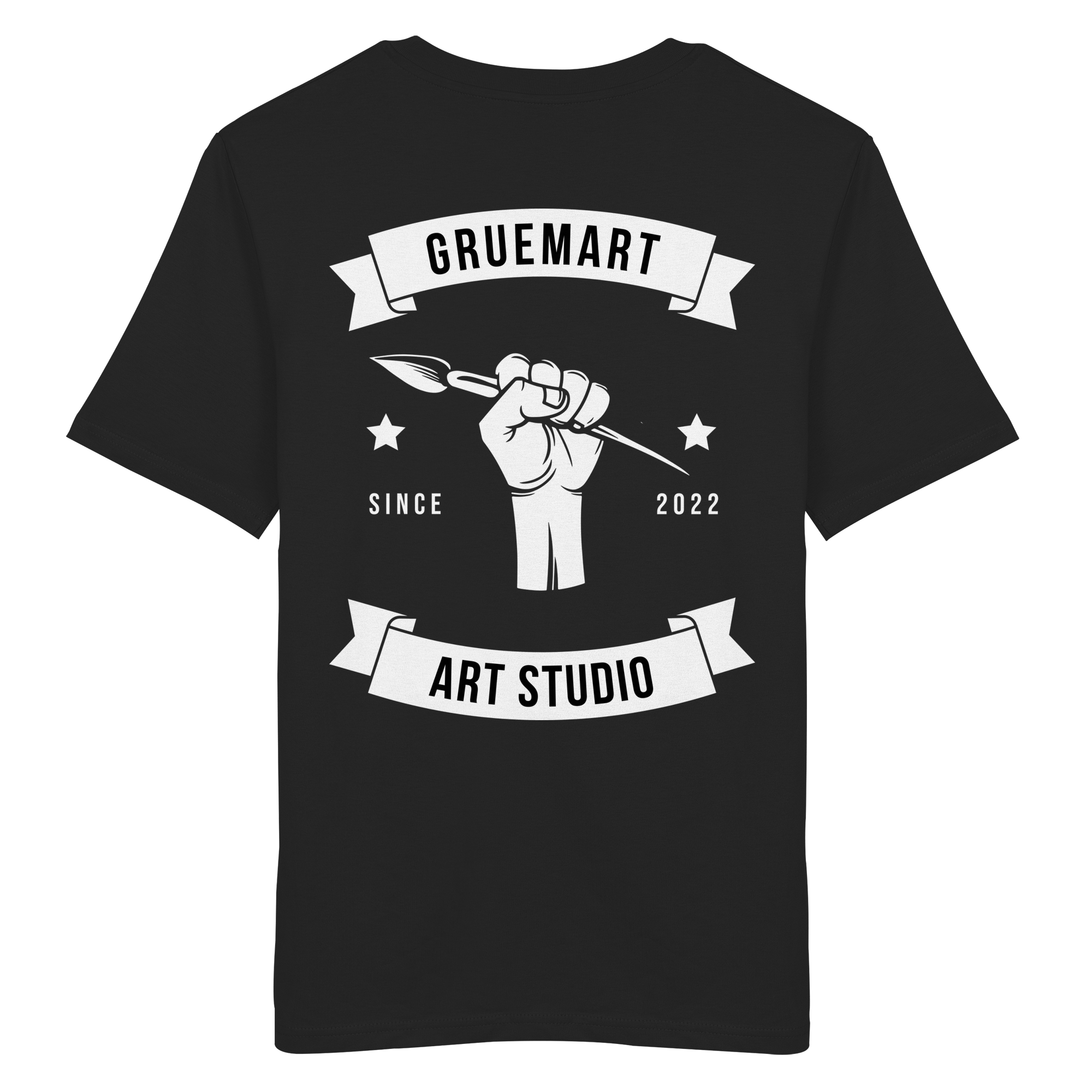 GruemArt Patch - Organic Shirt - Unisex - Shirts (Black, XS, ) - GruemArt