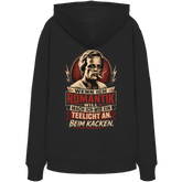 Wenn ich Romantik will, mach ich mir ein Teelicht an - beim Kacken - Bio Unisex Hoodie - Hoodie (Black, XS, ) - GruemArt