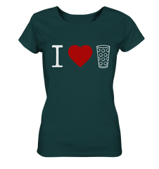 I LOVE SCHORLE BUNT - Ladies Organic Shirt - Lady-Shirts (Glazed Green, S, ) - GruemArt