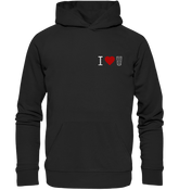 I LOVE SCHORLE BUNT - Organic Basic Hoodie - Hoodies (Black, XS, ) - GruemArt