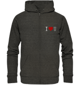 I LOVE SCHORLE BUNT - Organic Zipper - Jacken/ Zipper (Dark Heather Grey, S, ) - GruemArt