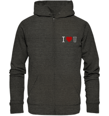 I LOVE SCHORLE BUNT - Organic Zipper - Jacken/ Zipper (Dark Heather Grey, S, ) - GruemArt