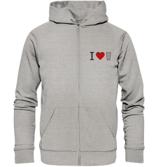 I LOVE SCHORLE BUNT - Organic Zipper - Jacken/ Zipper (Heather Grey, S, ) - GruemArt