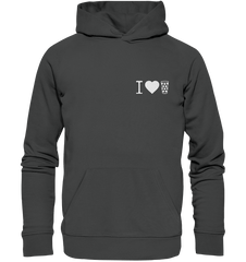 I LOVE SCHORLE - Organic Basic Hoodie - Hoodies (Anthracite, XS, ) - GruemArt