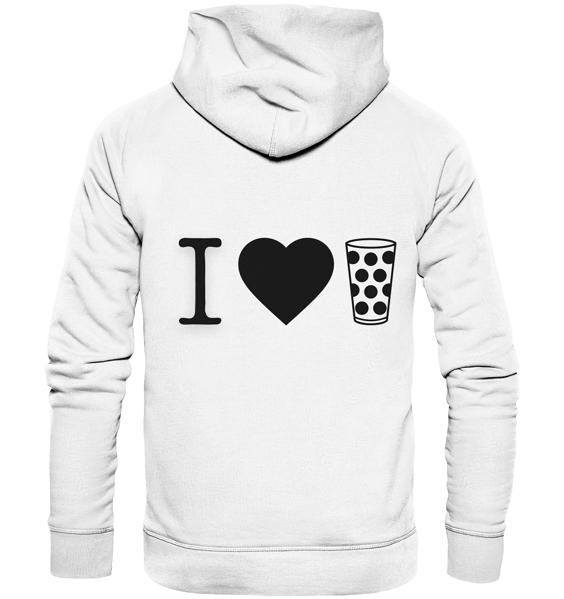 I LOVE SCHORLE - Organic Basic Hoodie - Hoodies (White, XS, ) - GruemArt