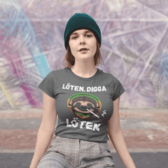 LÖTEN DIGGA - LADIES SHIRT - Lady-Shirts (Pink, S, ) - GruemArt
