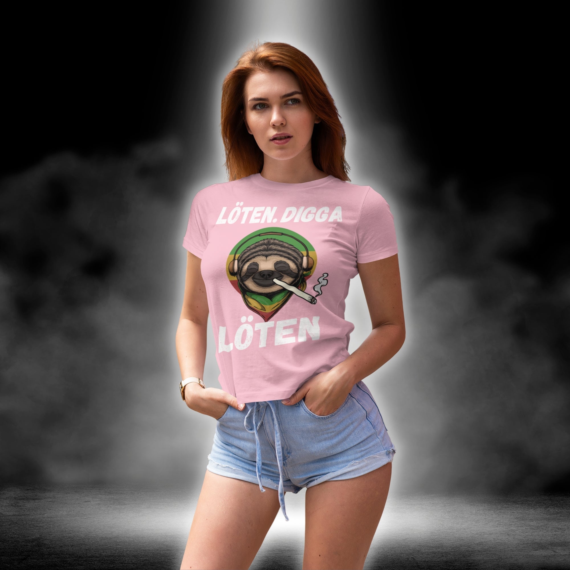 LÖTEN DIGGA - LADIES SHIRT - Lady-Shirts (Pink, S, ) - GruemArt