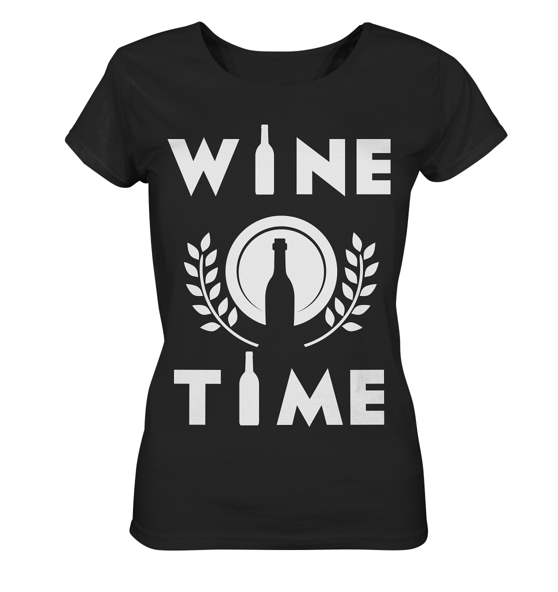 WINE TIME - Lady Shirt - Lady Shirt (Schwarz, S, ) - GruemArt