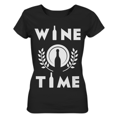 WINE TIME - Lady Shirt - Lady Shirt (Schwarz, S, ) - GruemArt