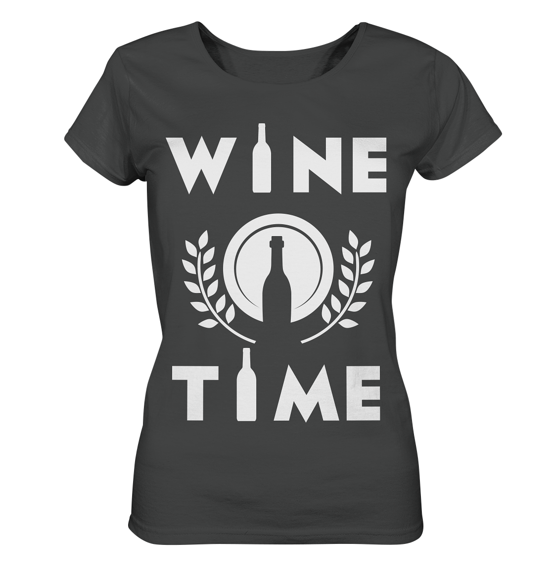 WINE TIME - Lady Shirt - Lady Shirt (Anthrazit, S, ) - GruemArt