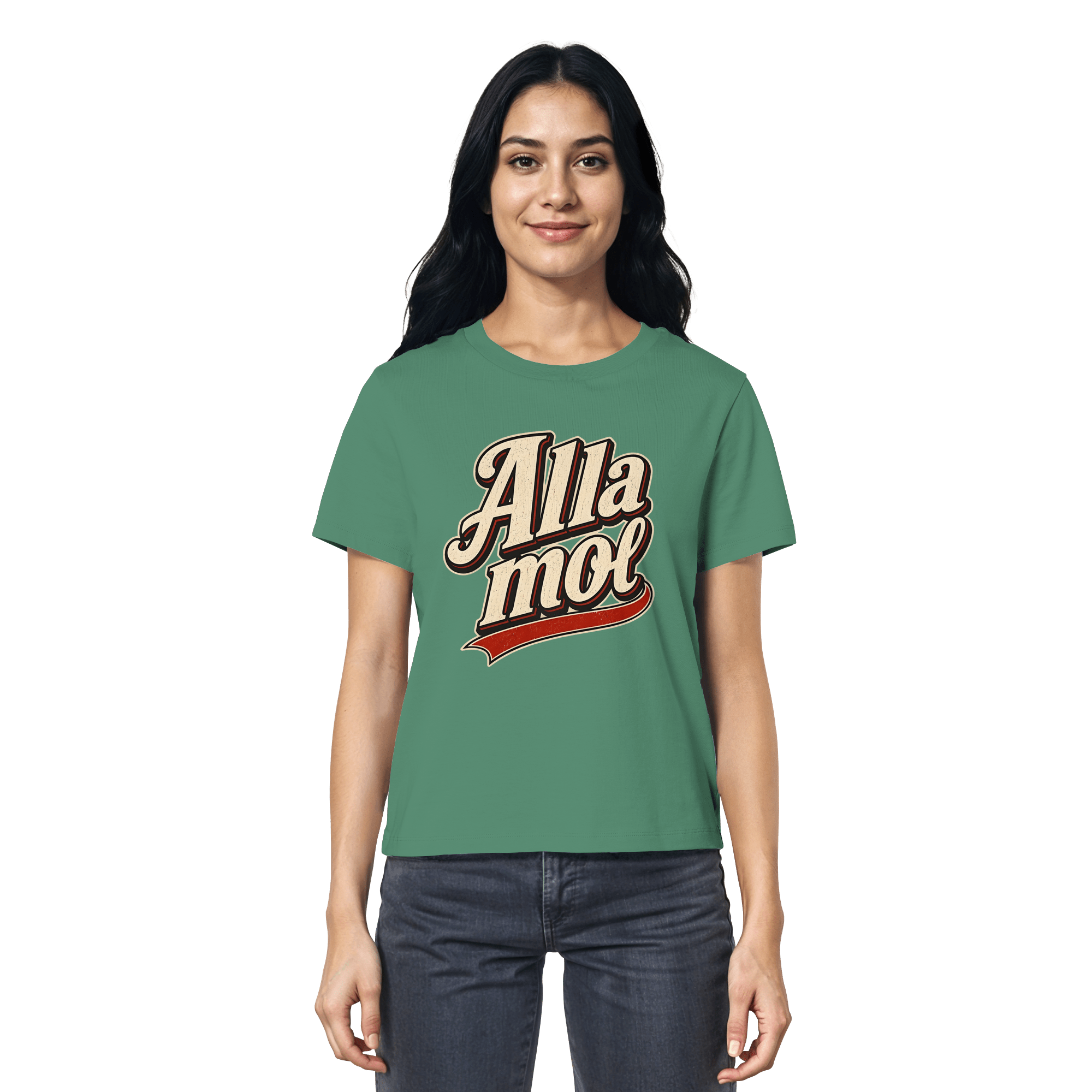 Alla mol - Ladies Bio - Shirt - Lady Shirt (Green Bay, XS, ) - GruemArt