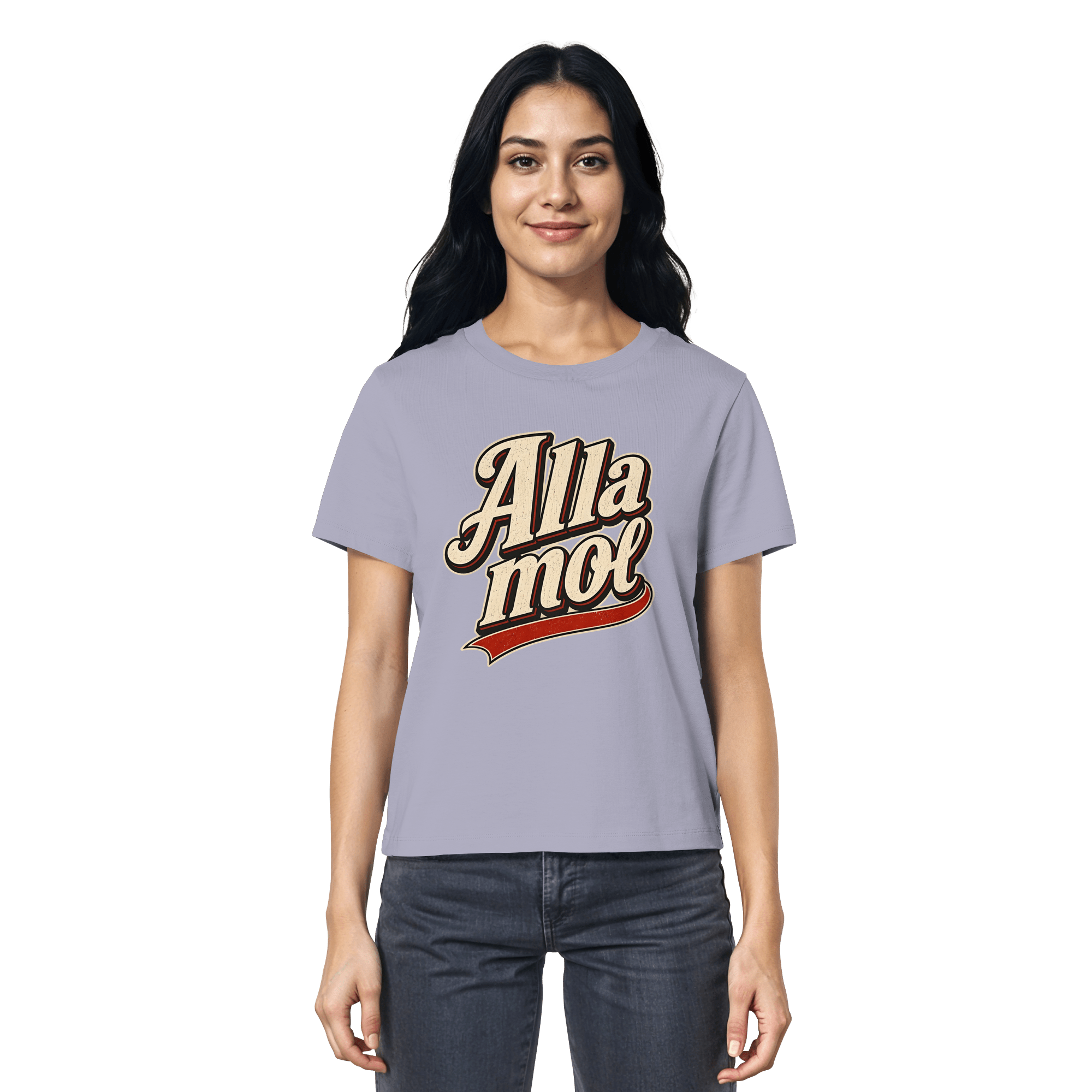 Alla mol - Ladies Bio - Shirt - Lady Shirt (Lavender, XS, ) - GruemArt