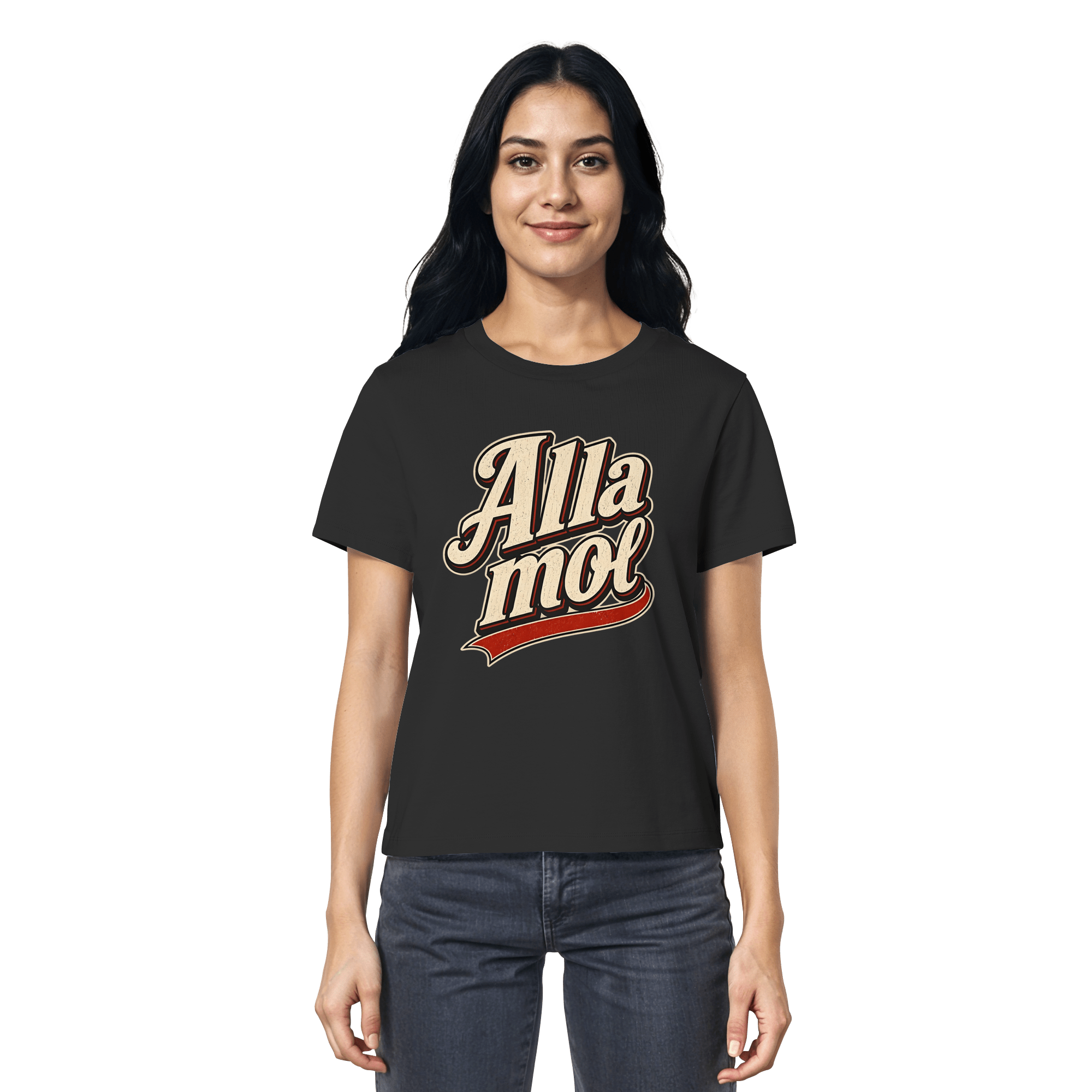 Alla mol - Ladies Bio - Shirt - Lady Shirt (Black, XS, ) - GruemArt