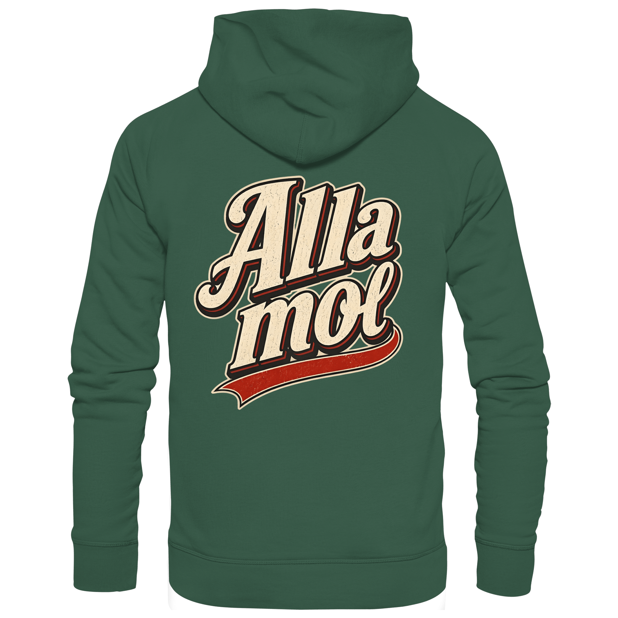 Alla mol - Unisex Bio - Hoodie - Hoodie (Bottle Green, S, ) - GruemArt