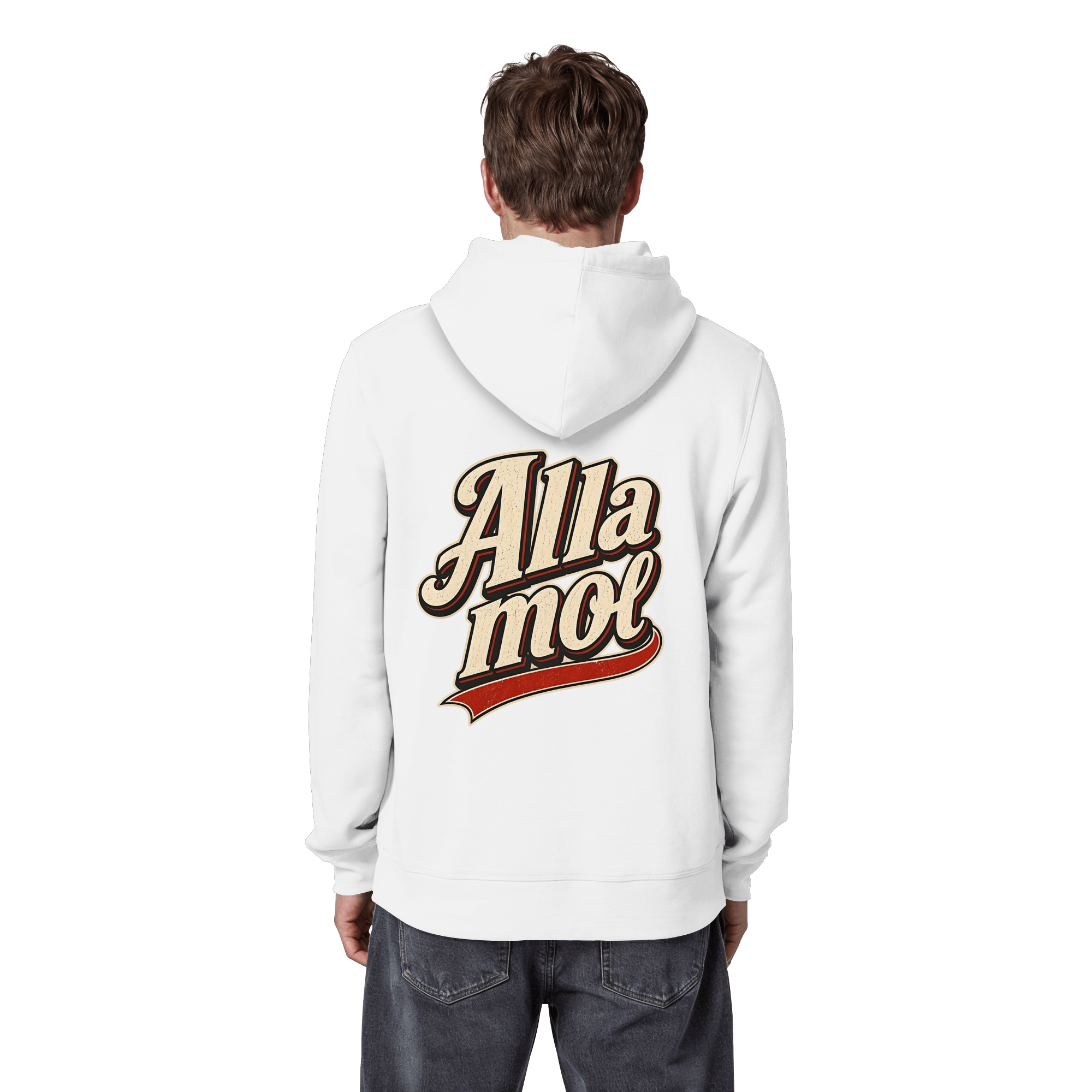 Alla mol - Unisex Bio - Hoodie - Hoodie (White, S, ) - GruemArt