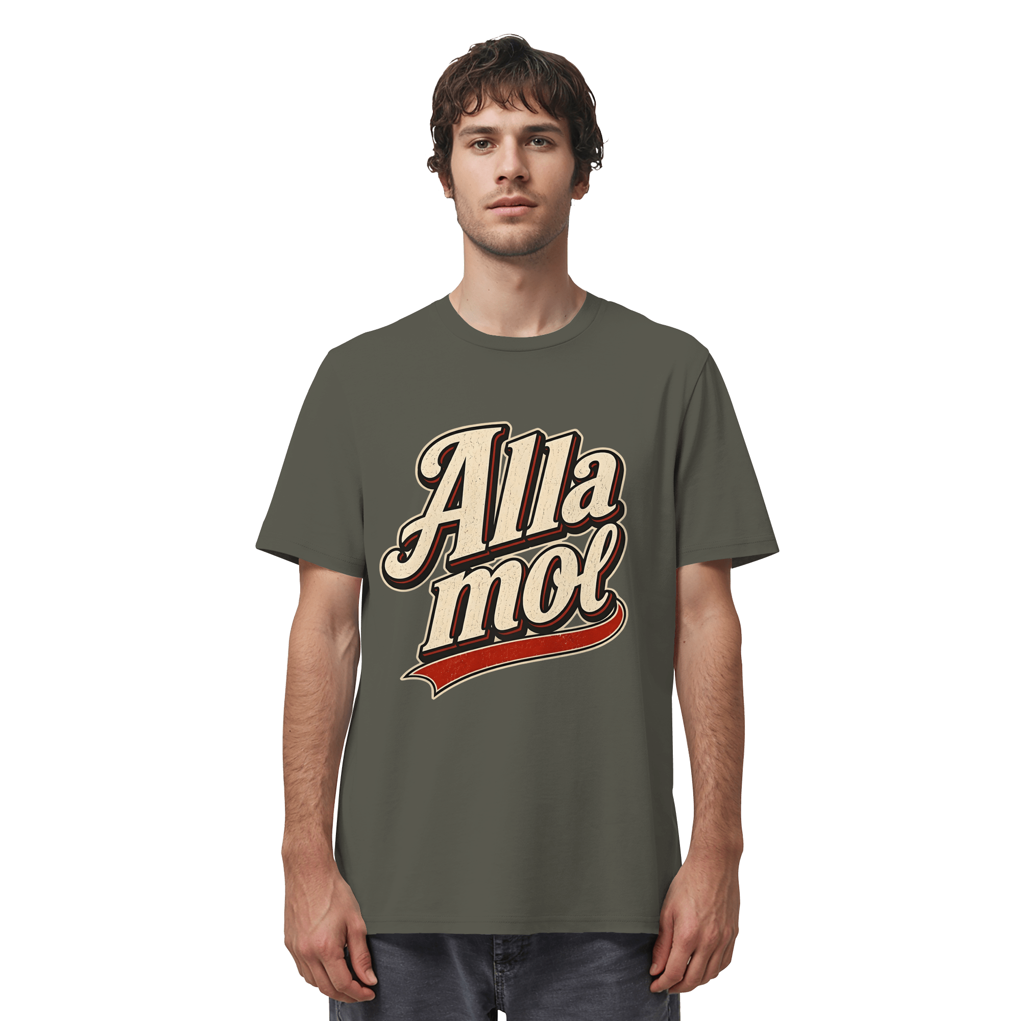 Alla mol - Unisex Bio - Shirt - Unisex Shirt (Khaki, XS, ) - GruemArt