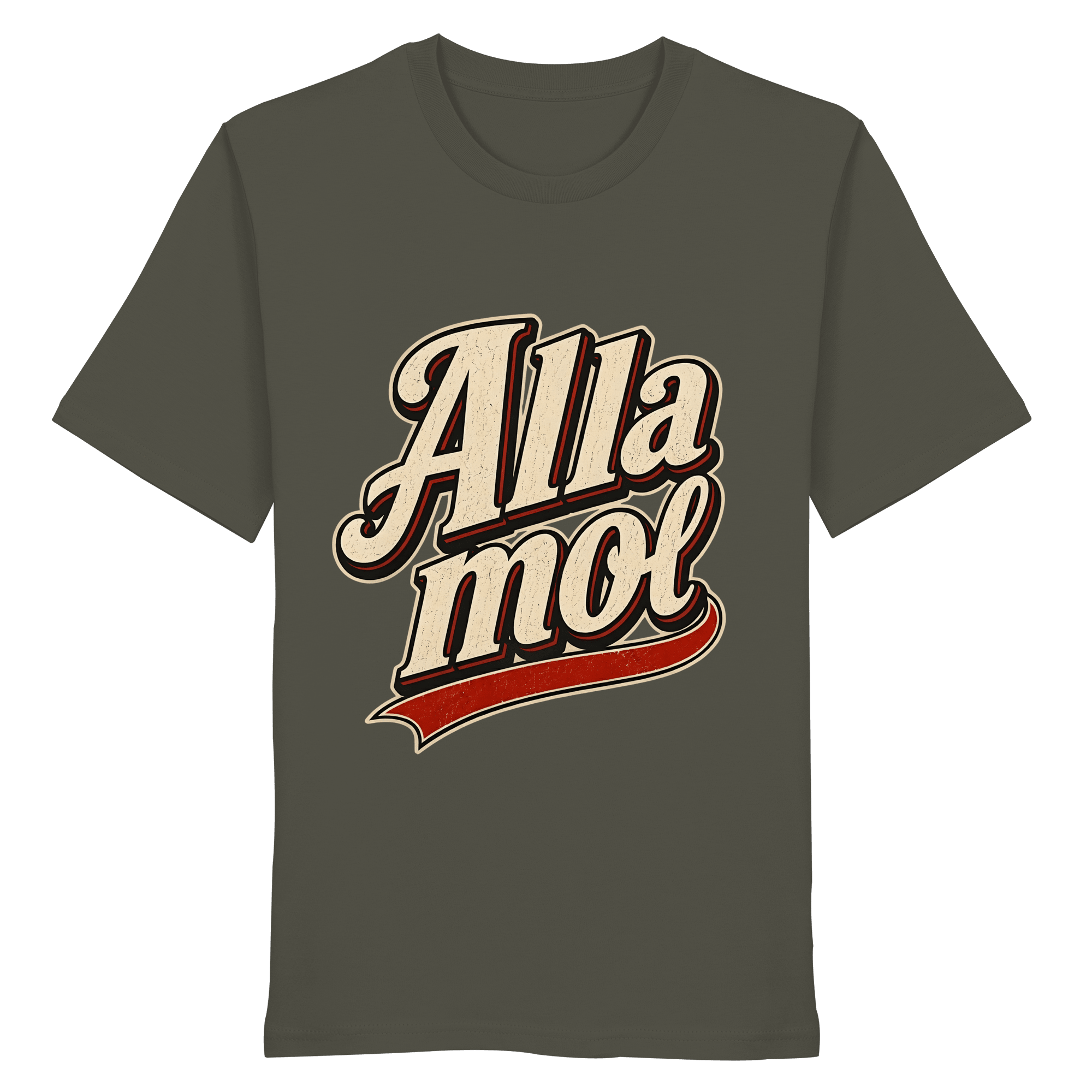 Alla mol - Unisex Bio - Shirt - Unisex Shirt (Khaki, XS, ) - GruemArt