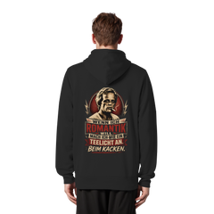 Wenn ich Romantik will, mach ich mir ein Teelicht an. Beim Kacken - Unisex Bio-Zipper