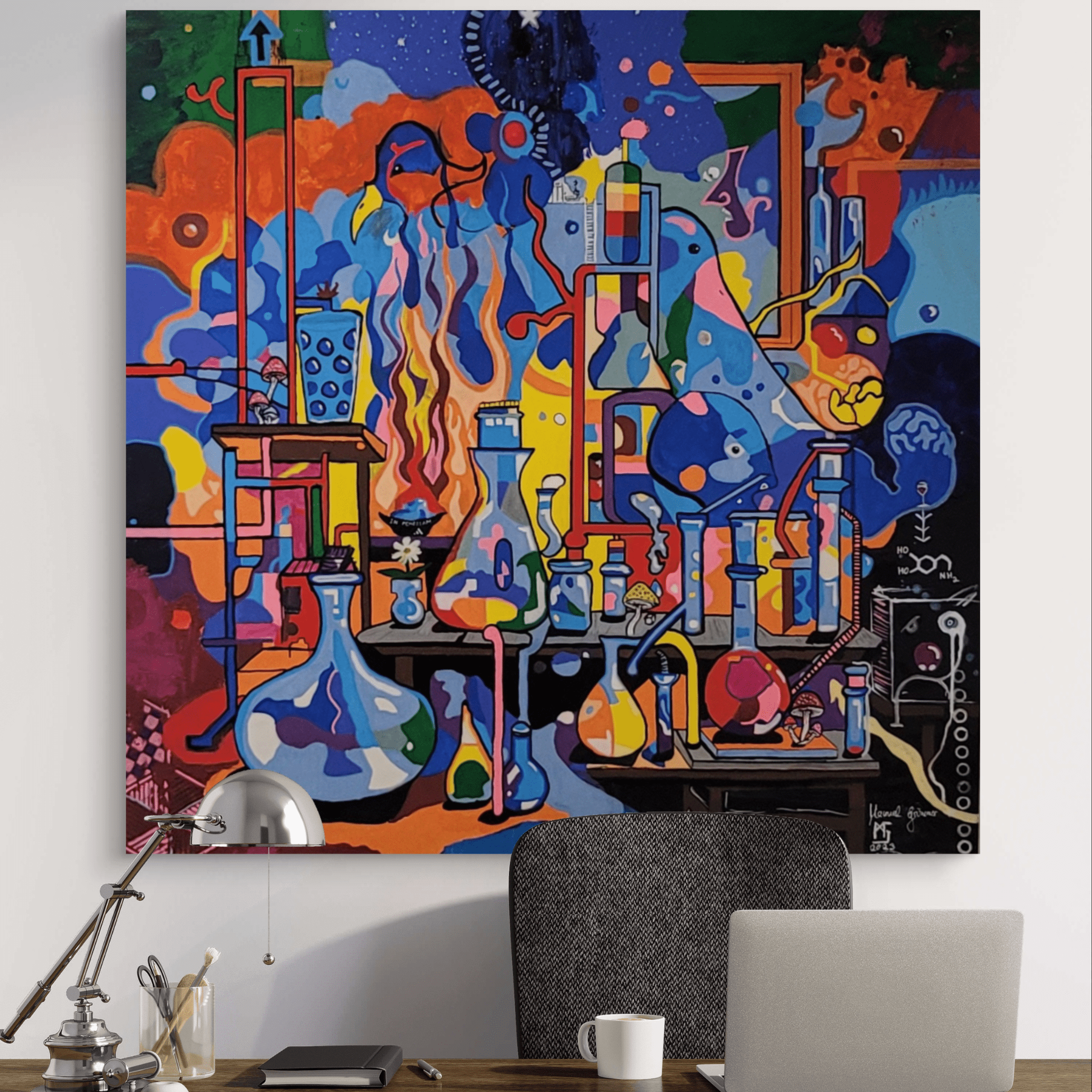 Chemical Project - Gemälde (100x100cm, , ) - GruemArt